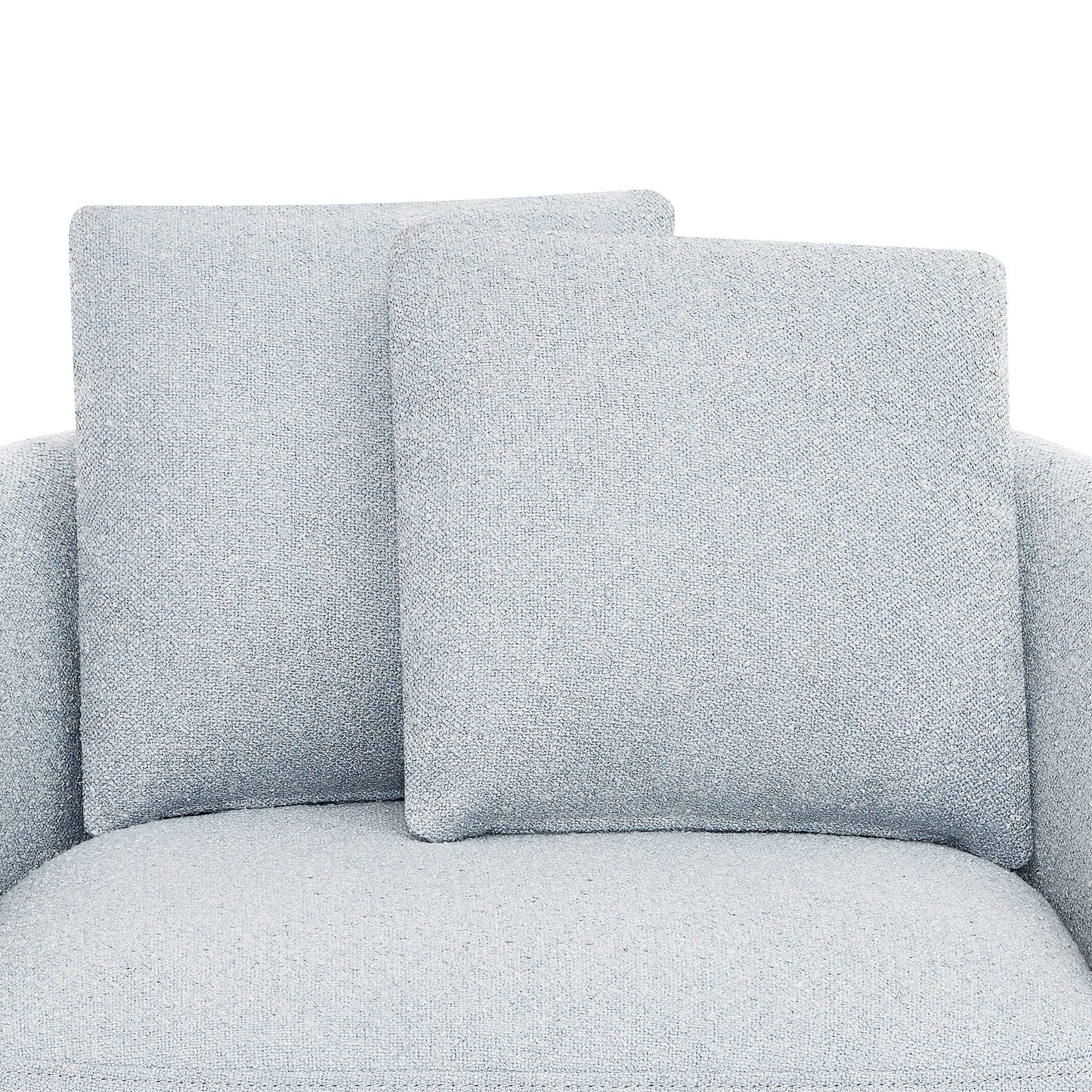 Beautiful Drew Kids Accent Chair by Drew Barrymore, Cornflower Bouclé Fabric