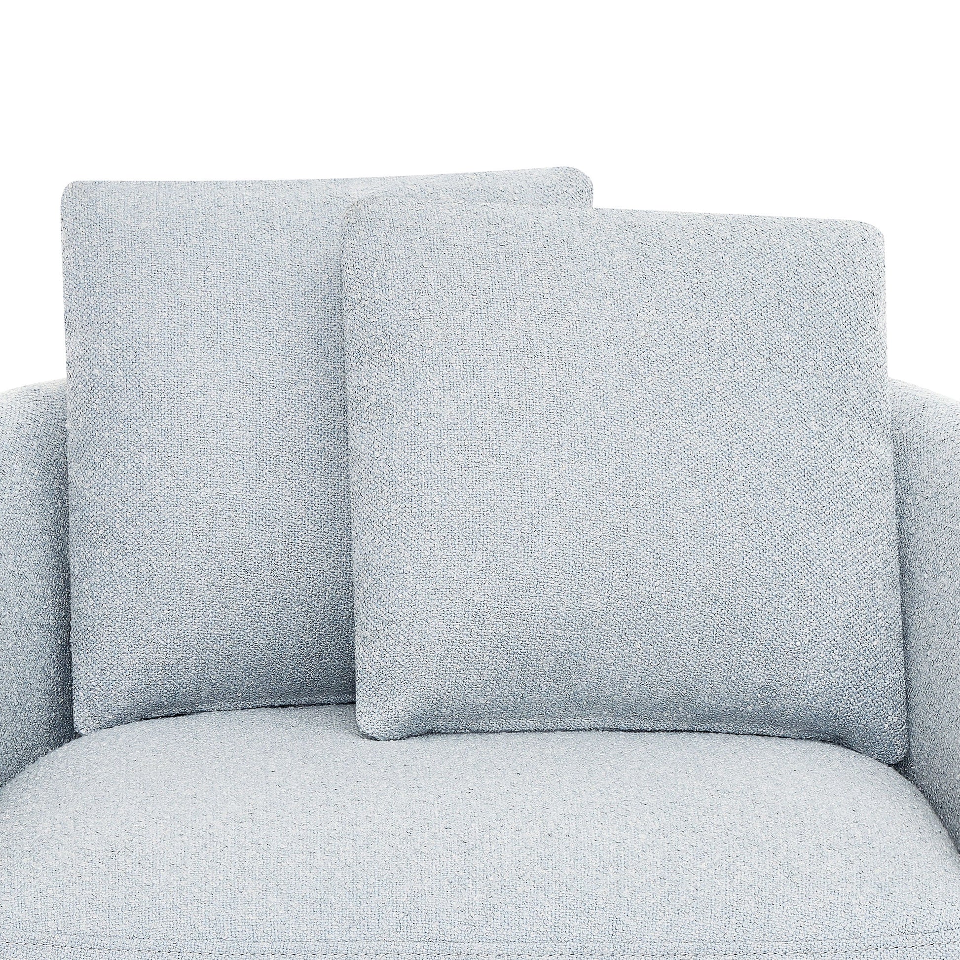 Beautiful Drew Kids Accent Chair by Drew Barrymore, Cornflower Bouclé Fabric