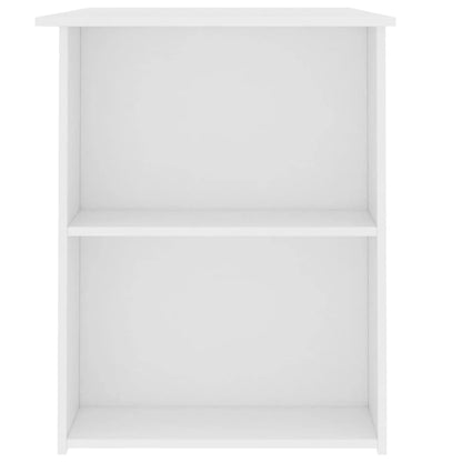 moobody Computer Desk with Storage Shelves Engineered Wood Writing Desk Gaming Table White Home Office Furniture 43.3 x 23.6 x 28.7 Inches (W x D x H)