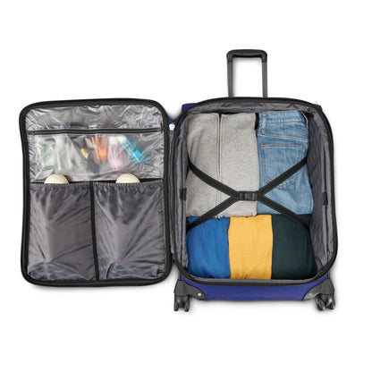 American Tourister Cargo Max 29" Softside Large Checked Spinner Luggage Single Piece - Sapphire Blue