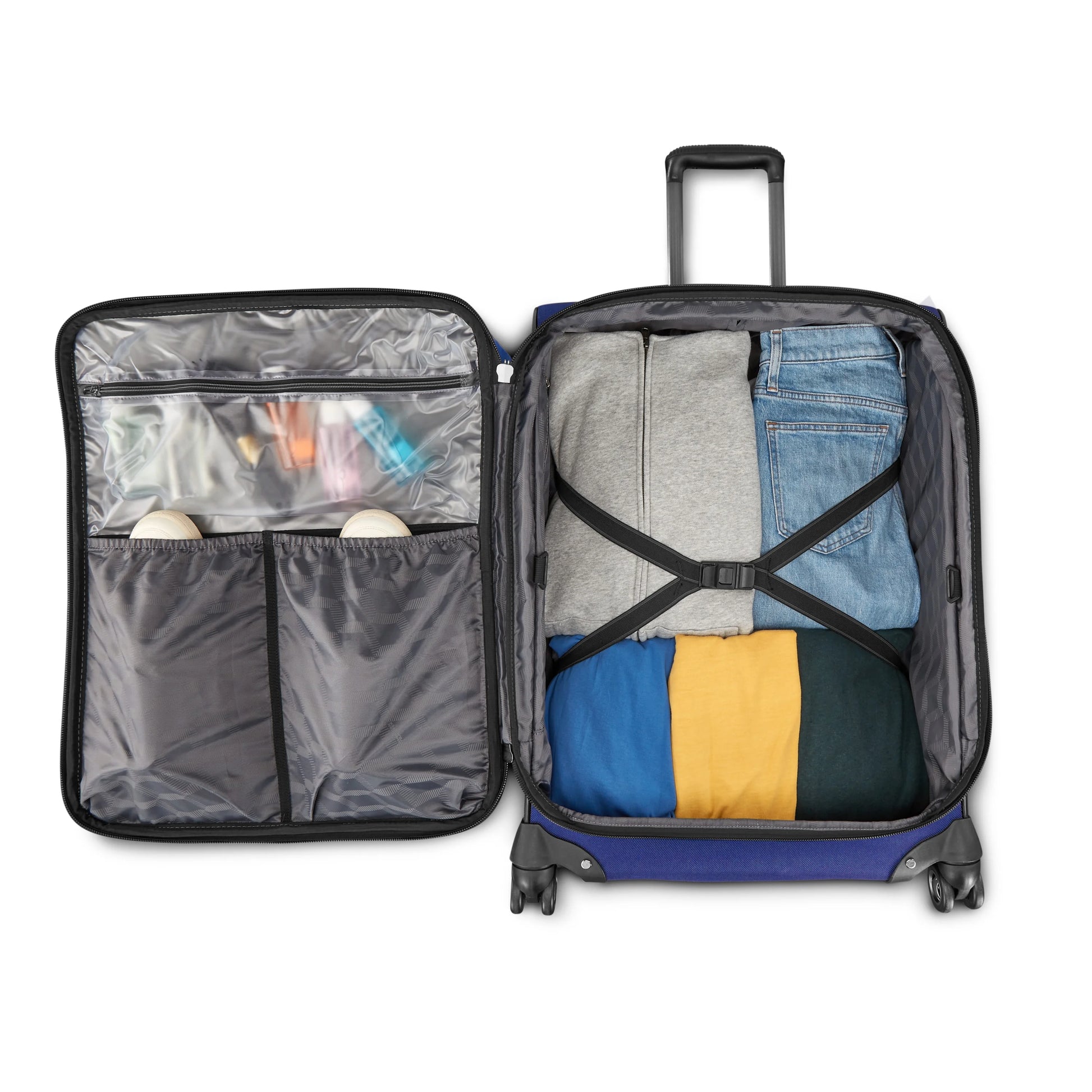 American Tourister Cargo Max 21" Softside Carry-on Spinner Luggage Single Piece - Sapphire Blue