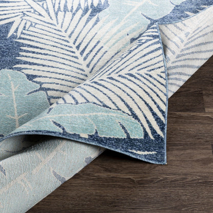 Livabliss Bodrum Coastal Indoor/Outdoor Area Rug,5'3" x 7'3",Blue