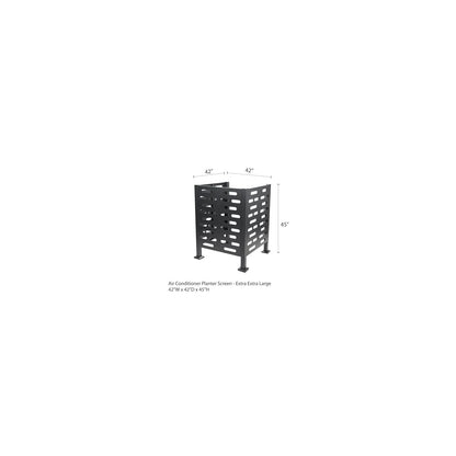 RTS Home Accents Air Conditioner Planter Screen - Extra Extra Large, Graphite Color