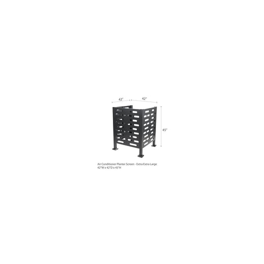 RTS Home Accents Air Conditioner Planter Screen - Extra Extra Large, Graphite Color