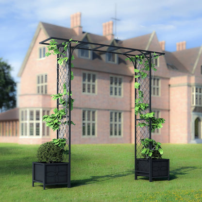 Zhongma Metal Arbor 835'' High Green Carbon Steel Arbor, Moisture Resistant Planters