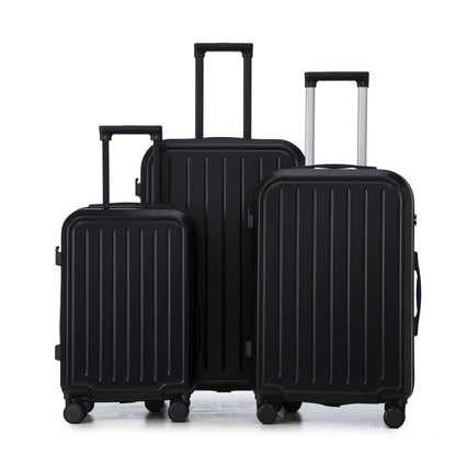20/24/28 Inch ABS Hardshell Spinner Luggage with 3-Step Adjustable Handle, Carry-On Suitcase with USB Charging Port & Cup Holder, Waterproof Lightweight Suitcase for Travel