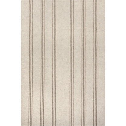 Rugs USA Hawthorn Striped Wool Area Rug, 4' x 6', Hawthorn Ivory
