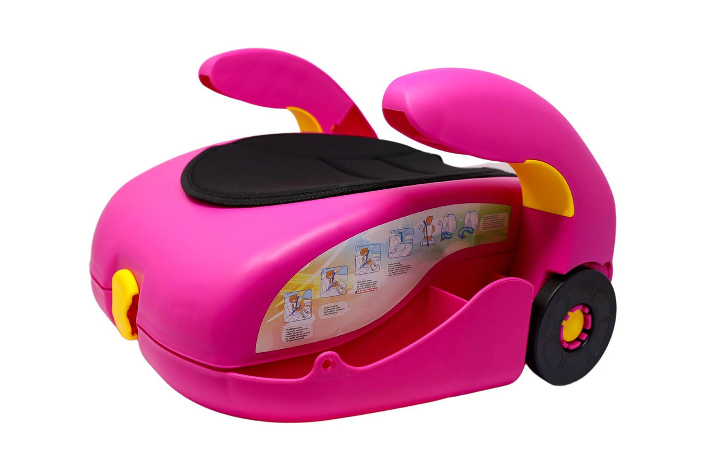 BABY VOYAGE Pull Along Luggage Case and Convertible Seat in One for Kids Going Places ( Pink )