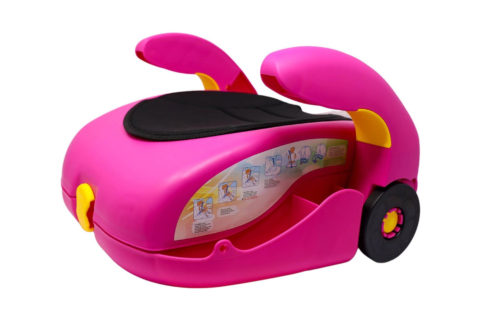 BABY VOYAGE Pull Along Luggage Case and Convertible Seat in One for Kids Going Places ( Pink )