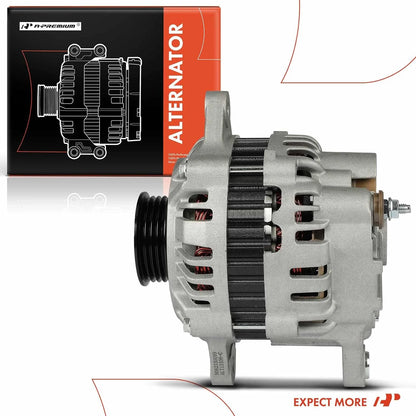 A-Premium Alternator Compatible with Chevrolet Metro, Tracker & GMC Tracker & Suzuki Sidekick, Swift, X-90 & Pontiac Firefly, Sunrunner & Geo Metro, Tracker, 12V 55A 4-Groove Pulley Clockwise