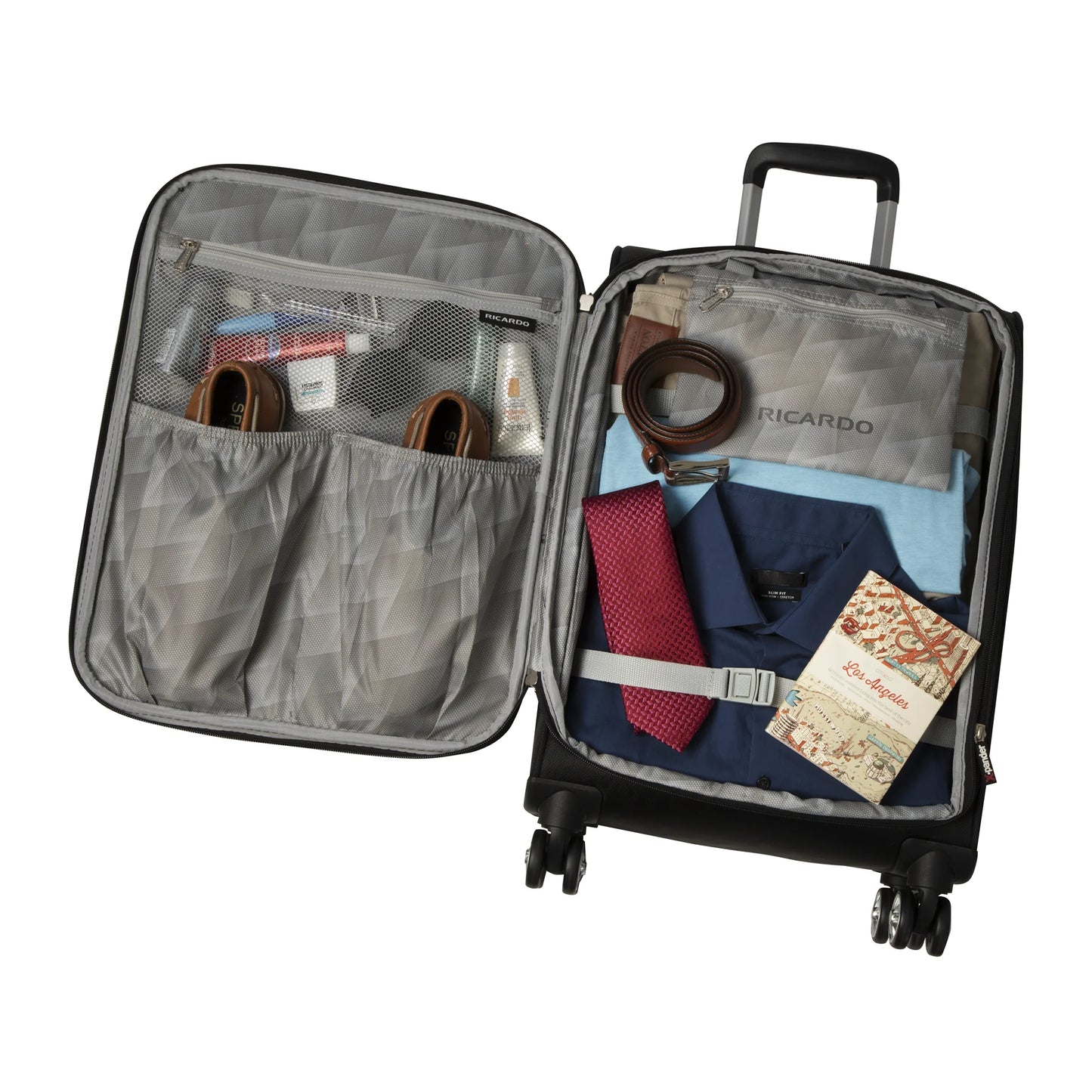 Ricardo Beverly Hills Solvang 2.0 Softside 32" Expandable Checked Spinner Luggage, Adult, Black