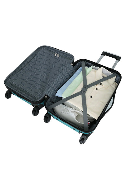 Travelers Club Chicago 20" Hardside Expandable Rolling Carry-on Luggage, Teal