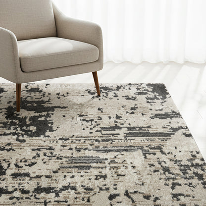 Solaris Area Rug, Argent Charcoal, 8’8” x 13’