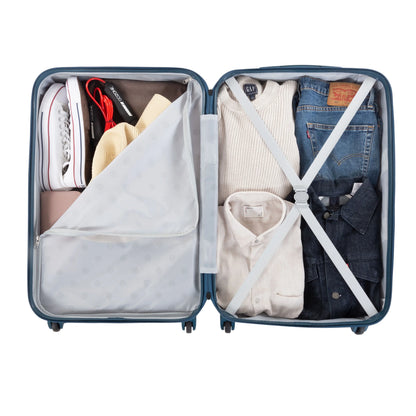 Protege 2-Piece Hardside Rolling Luggage Set, Blue