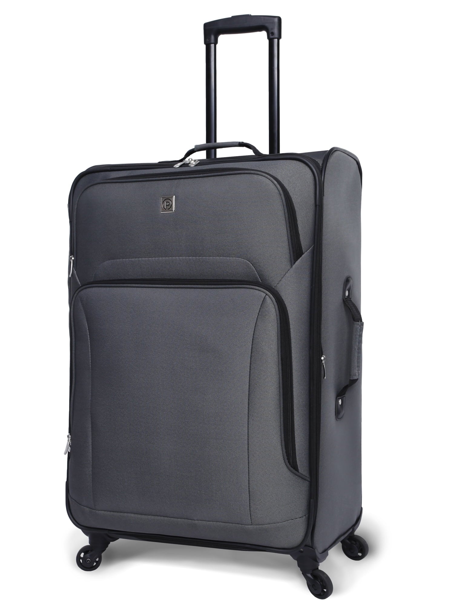 Protege 5 Pc Spinner Luggage Set With 28" & 24" Check Bags, 20" Carry-on, Gray