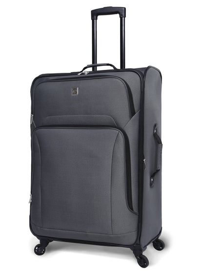 Protege 5 Pc Spinner Luggage Set With 28" & 24" Check Bags, 20" Carry-on, Gray