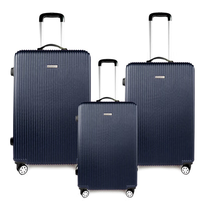 K-Cliffs 3pcs Luggage Set Lightweight Expandable Hard sided ABS Spinner Travel Suitcase Black