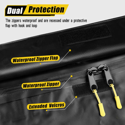 Arksen 29 Cubic Feet Waterproof Roof Top Luggage Storage Bag Heavy Duty Car Carrier Rooftop Bag W/12 Reinforced Straps, External Anti-slip Mat, 8 Door Hooks, For All Vechicles With/Without Rack