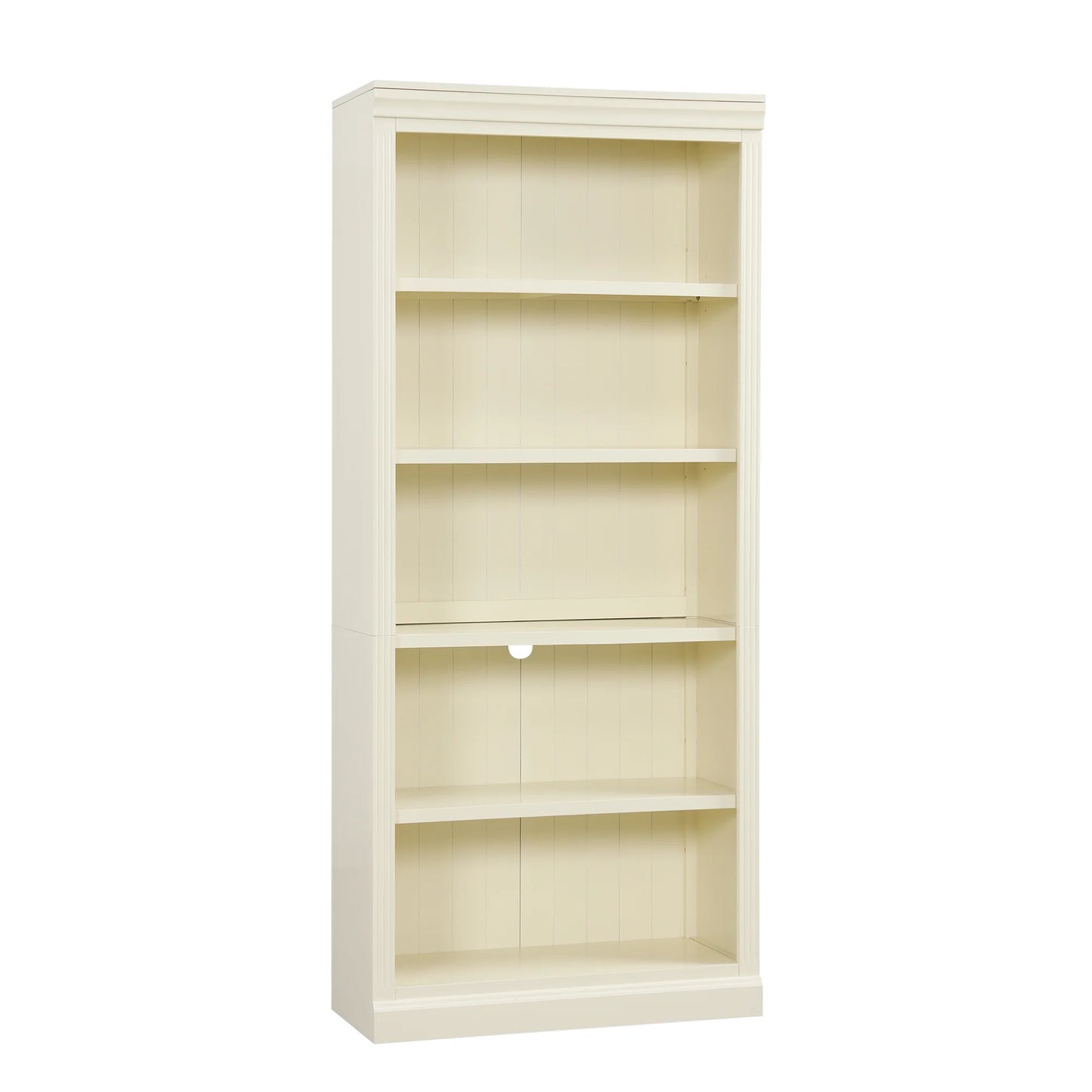 Harper & Bright Designs Tall Wood Bookcase with Light Strip, 5 Tier Bookshelves with Adjustable Shelves, Free Standing Storage Organizer for Home Office, Beige+Cream, Beige+Yellow