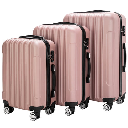 Topcobe 3Pcs Traveling Luggage, Gray 20""" Portable ABS Large Capacity Luggage Bags for Travel Rolling Traveling Storage Suitcase Luggage Set Travel Luggage with Wheels