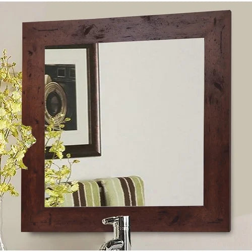 Rayne Mirrors American Made Rayne Rustic Light Walnut Vanity Wall Mirror