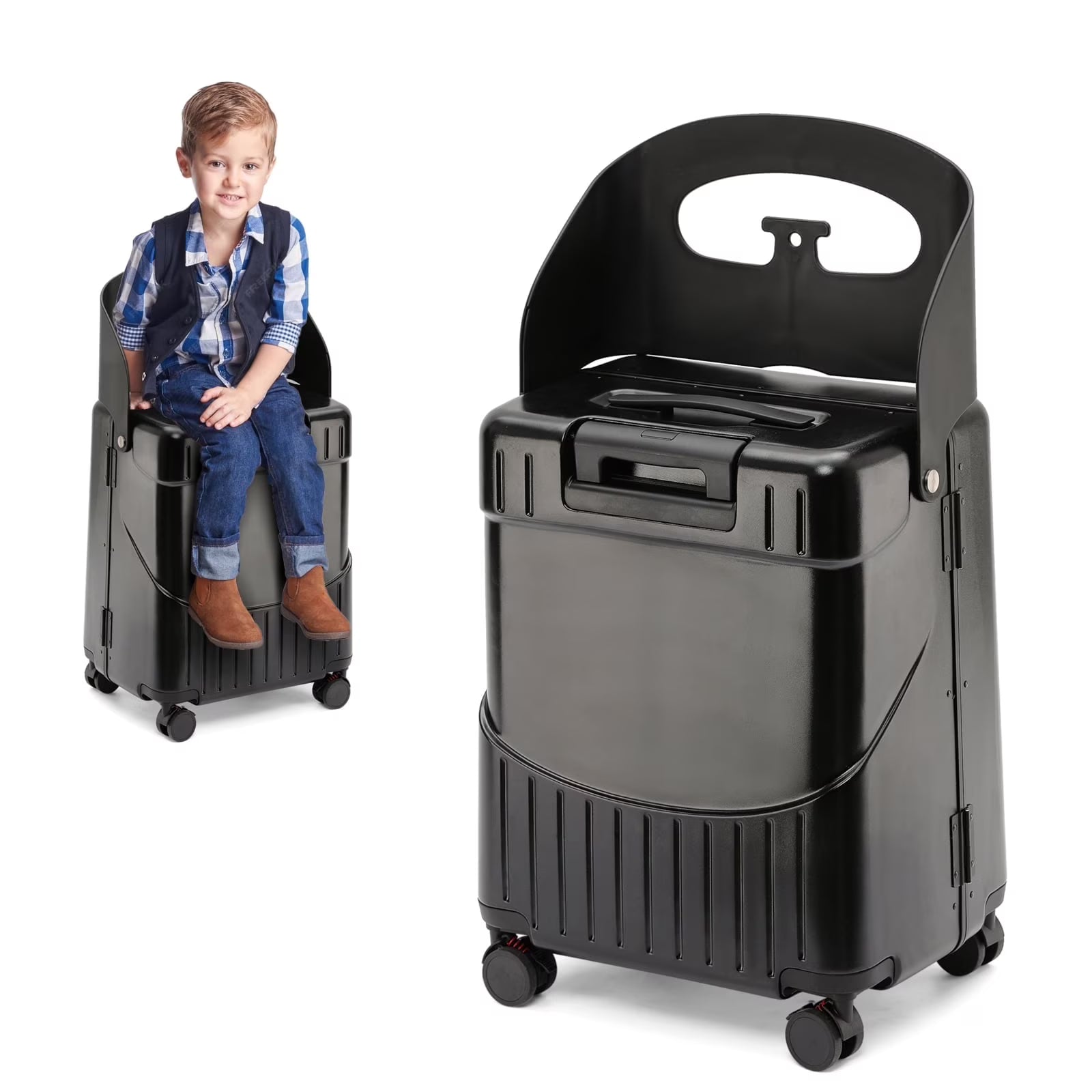 22 Inch TSA Lock Luggage with for Kids& Adult,Check in Lockable Spinner Wheels Free Luggage Cover and Safety Seatbelt Travel Suitcase