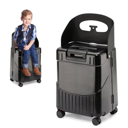 22 Inch TSA Lock Luggage with for Kids& Adult,Check in Lockable Spinner Wheels Free Luggage Cover and Safety Seatbelt Travel Suitcase