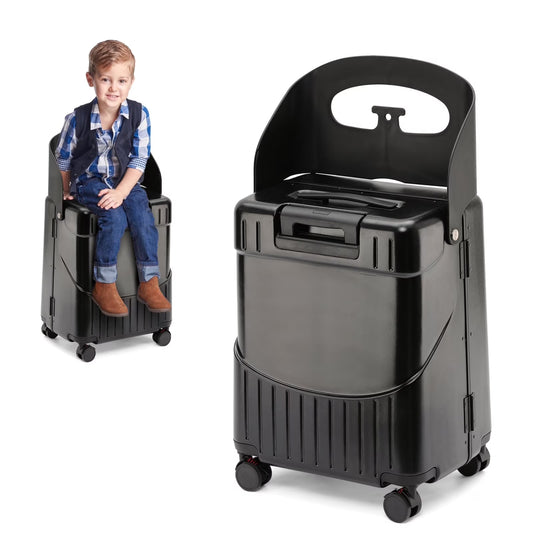 22 Inch TSA Lock Luggage with for Kids& Adult,Check in Lockable Spinner Wheels Free Luggage Cover and Safety Seatbelt Travel Suitcase