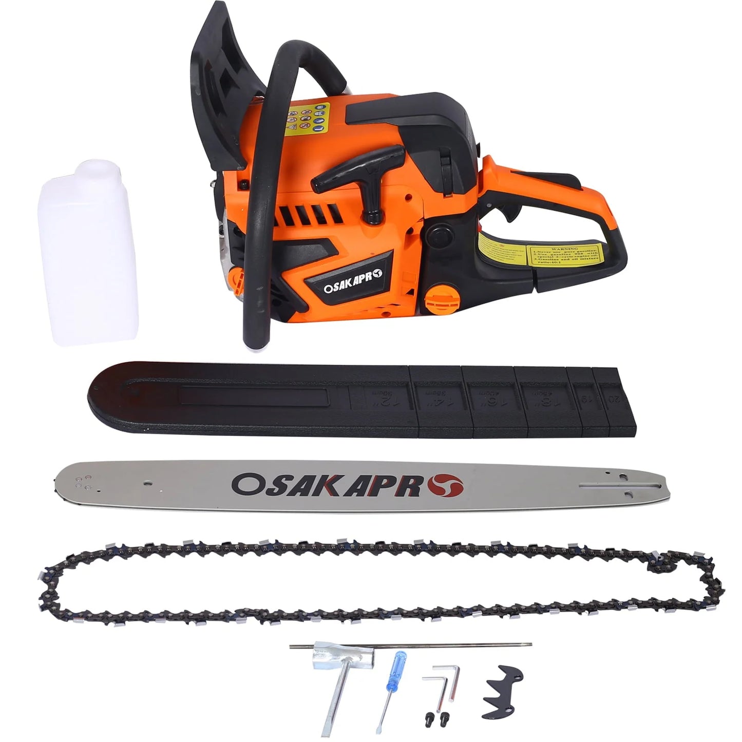 52cc 2-Cycle Gas Powered Chainwaw, 20inch Gasoline Chain Saw for Trees Wood Cutting, EPA Compliant