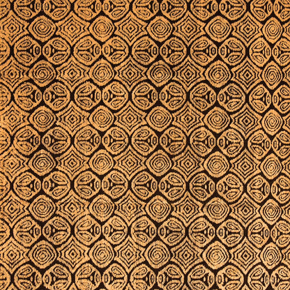 Ahgly Company Indoor Rectangle Abstract Orange Modern Area Rugs, 2' x 3'
