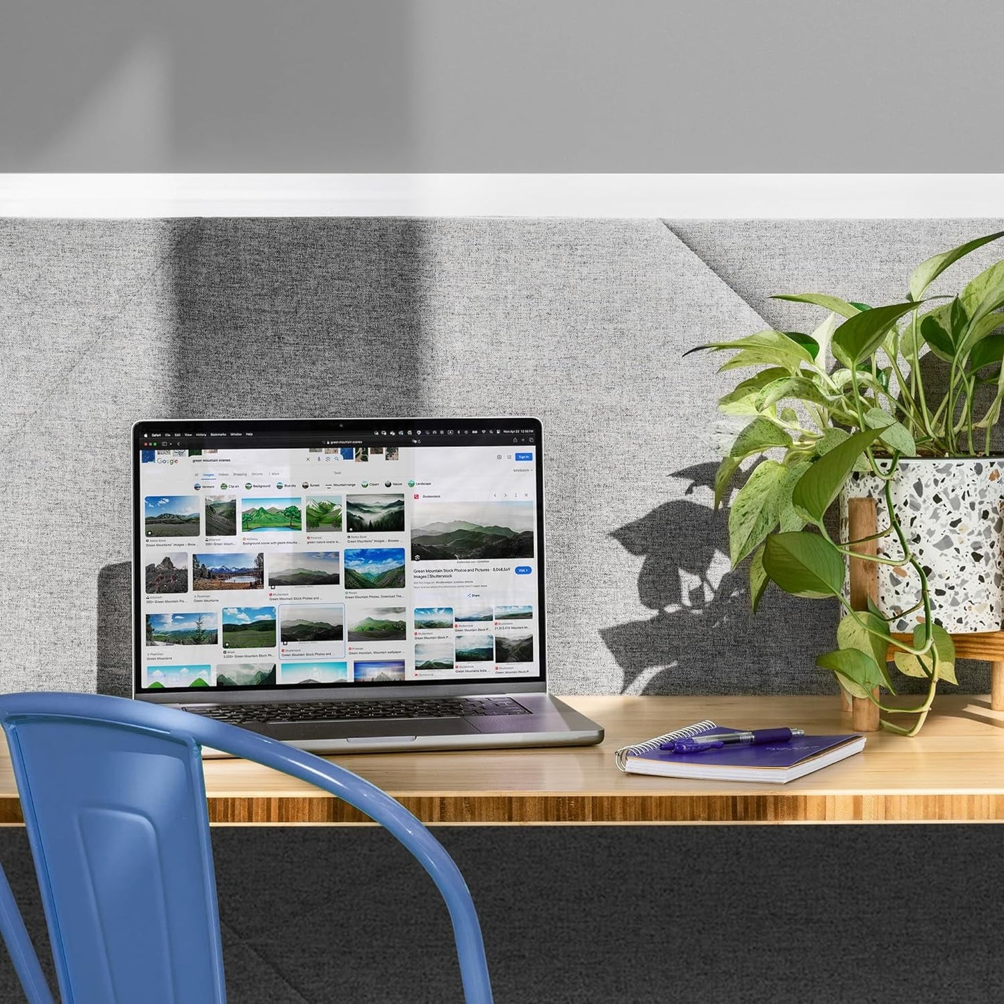 Stand Up Desk Store Tranquility Modular Wall and Sound Absorbing Room Divider | Sound Dampening Acoustic Modular Wall Panels for Office | Cubicle Noise Reduction and Partition (70'' x 48'')