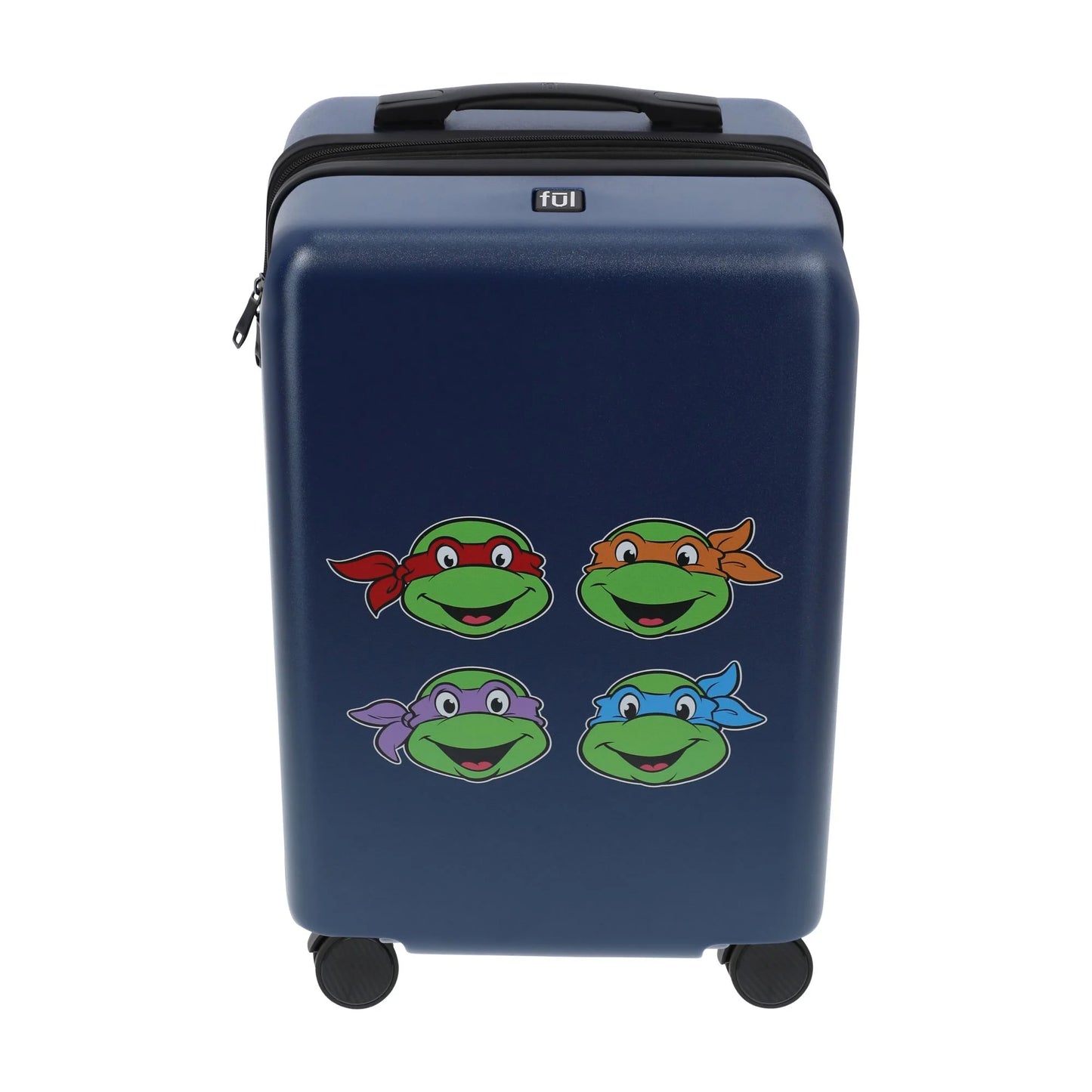 Teenage Mutant Ninja Turtles 22.5 Inch Carry On Luggage, TMNT Hardshell Rolling Suitcase with Spinner Wheels, Black