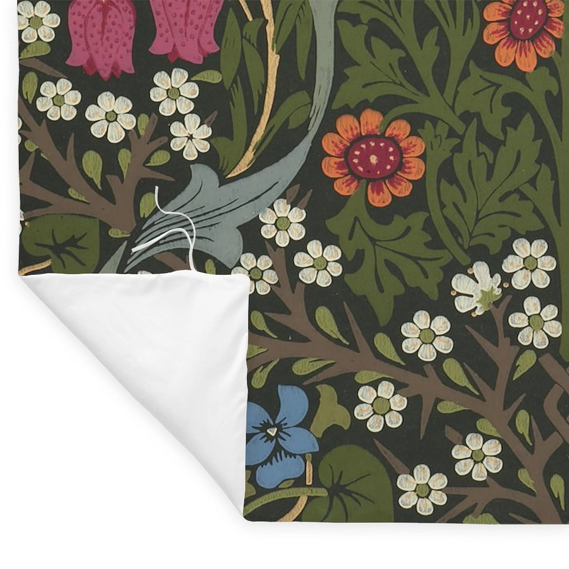 CafePress - William Morris Blackthorn Garden Flower Classic - Queen Duvet