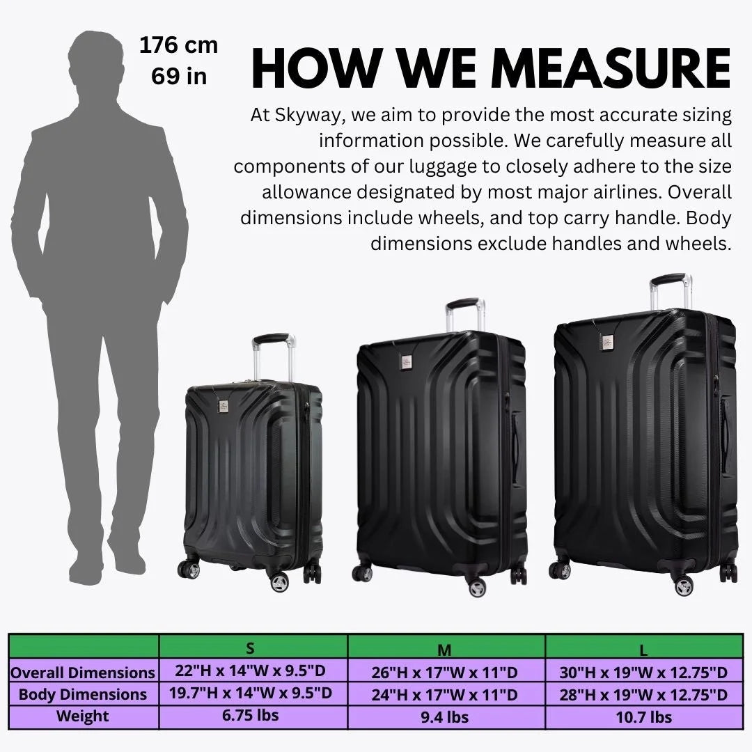 Skyway Luggage 20" Nimbus 4.0 Hardside 8 Wheel Spinner Luggage, Carry-On