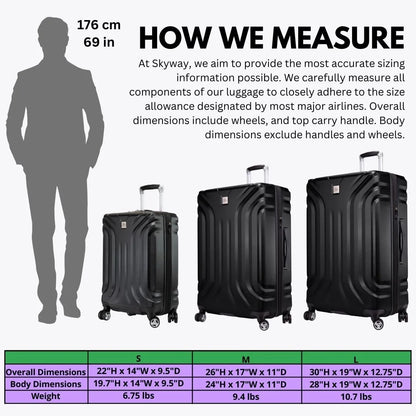 Skyway Luggage 20" Nimbus 4.0 Hardside 8 Wheel Spinner Luggage, Carry-On