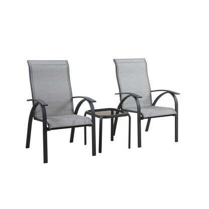 Living Accents 8048142 16 in. Roscoe Square Black Glass Side Table, Pack of 6