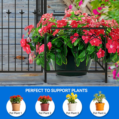 Dextrus Metal Garden Trellis with Gate and Built-in Planter Box, Perfect for Outdoor Climbing Plants, Wedding Ceremonies for Ceremony, Enhancing Your Lawn, Patio, and Backyard