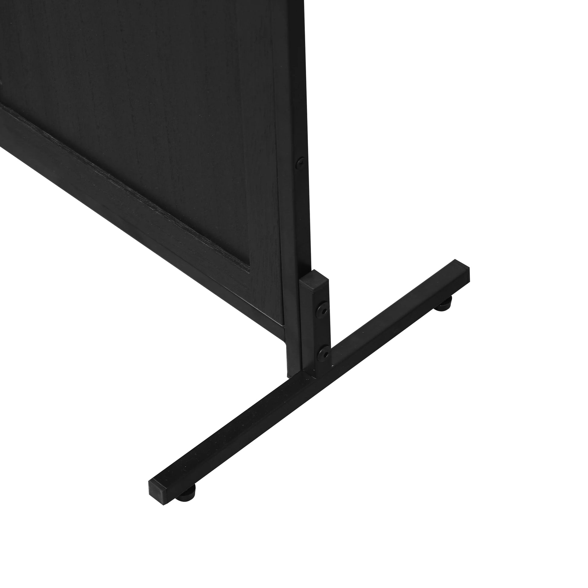 Miniyam 3 Panels Privacy Screen, 5.9 FT Tall Freestanding Folding Partition Wall Dividers Screen for Home Office Restaurant Bedroom, Black
