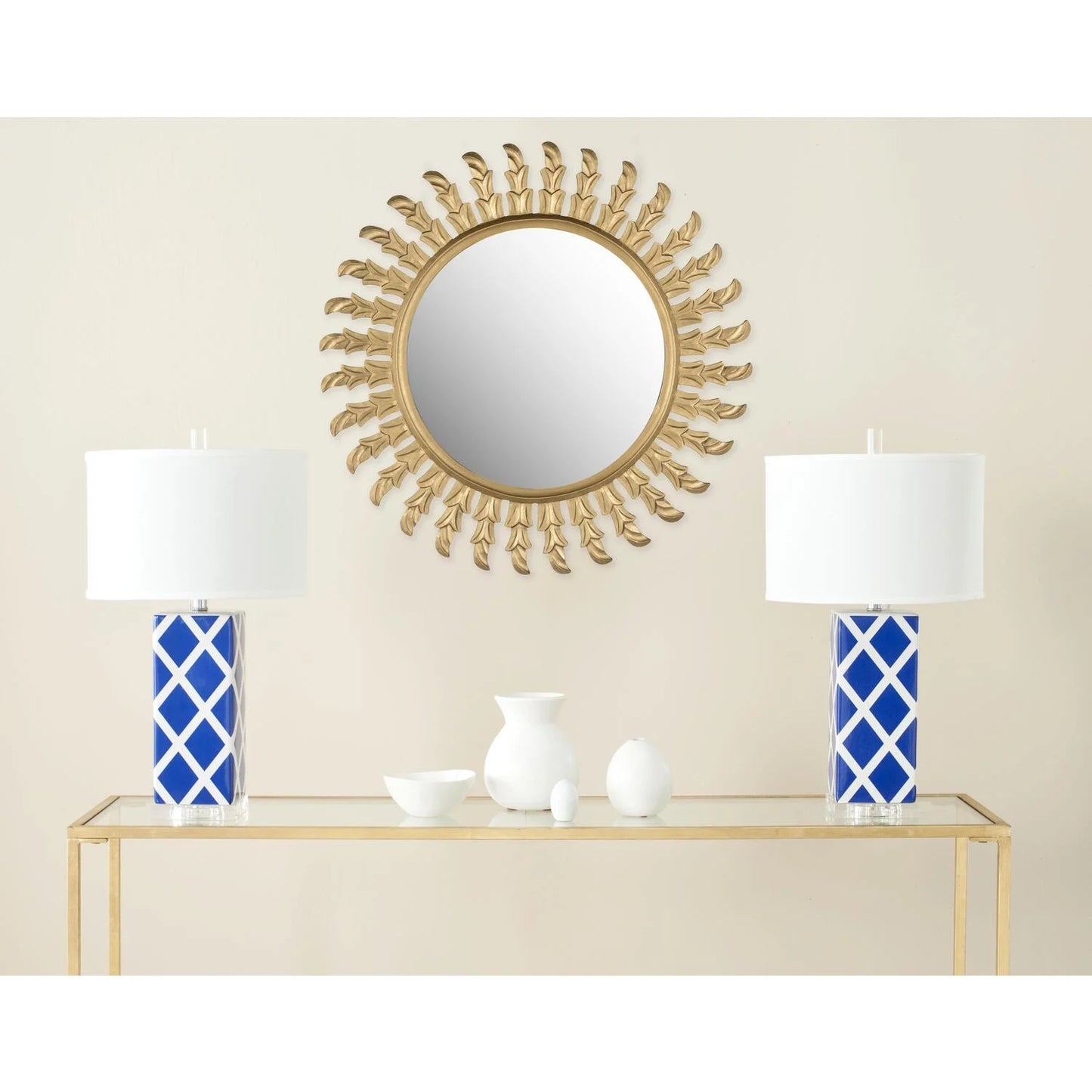 SAFAVIEH Inca Sun Transitional Round Wall Mirror, Gold