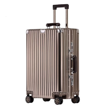 All Aluminum Magnesium Carry on Luggage Airline Approved, Hardside Carry on Suitcase with TSA Lock, Zipperless Luggage Checked Luggage Metal Rolling Luggage for Travel, Business