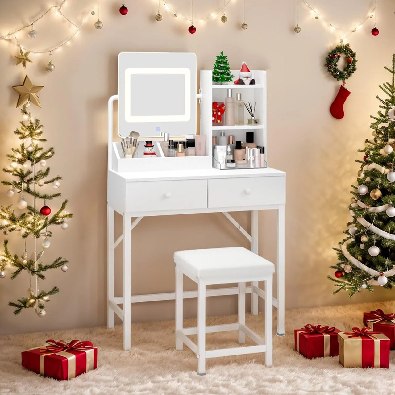 Toy Storage Organizer, Lofka Kids Bookcase with 3 Drawers & 6 Shelves for Nursery, Kids' Bedroom, White