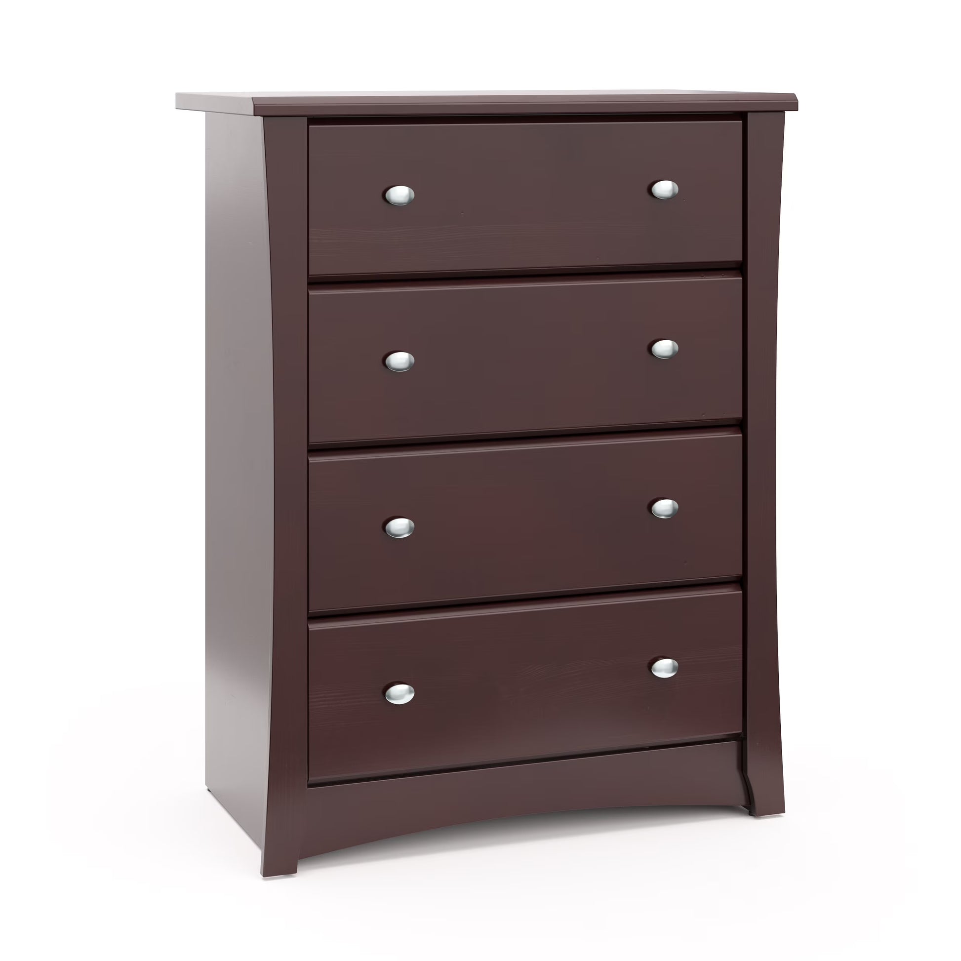 Storkcraft Crescent 4 Drawer Childrens Nursery Dresser, White