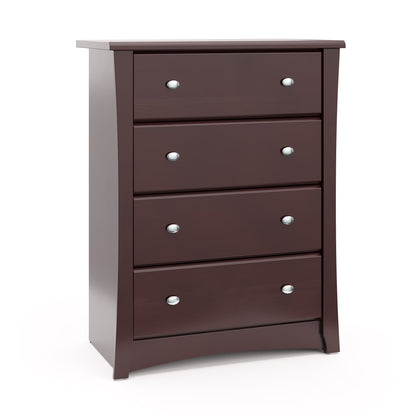 Storkcraft Crescent 4 Drawer Childrens Nursery Dresser, White