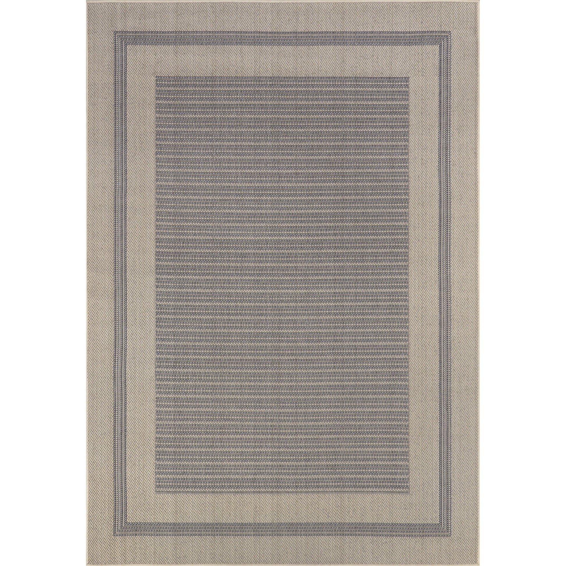 nuLOOM Antonella Bordered Solid Indoor/Outdoor Area Rug, 8' x 10', Beige