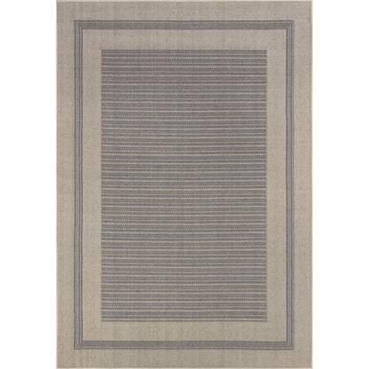 nuLOOM Antonella Bordered Solid Indoor/Outdoor Area Rug, 8' x 10', Beige