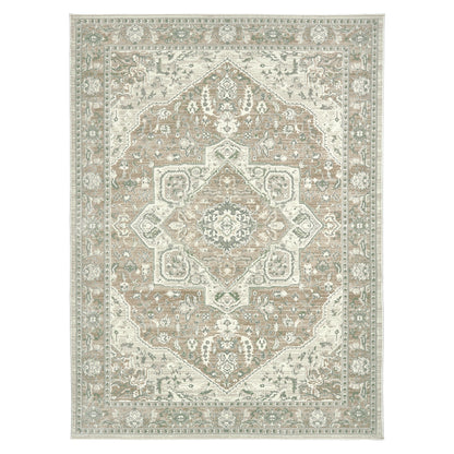 Sasha Area Rug, Adryan Beige Green, 5'3' x 7'