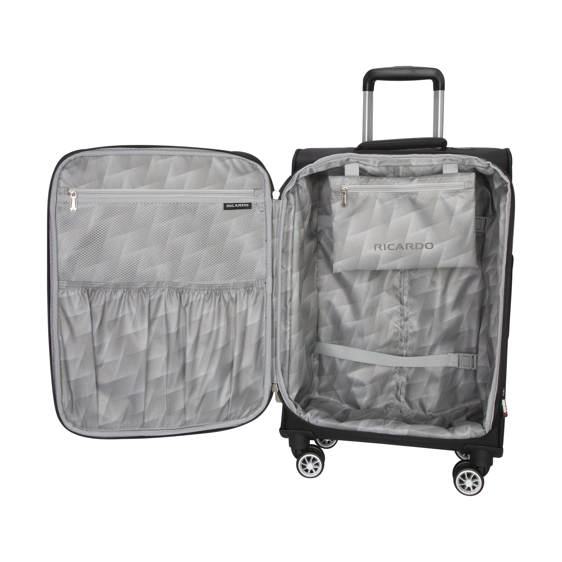 Ricardo Beverly Hills Solvang 2.0 Softside 32" Expandable Checked Spinner Luggage, Adult, Black