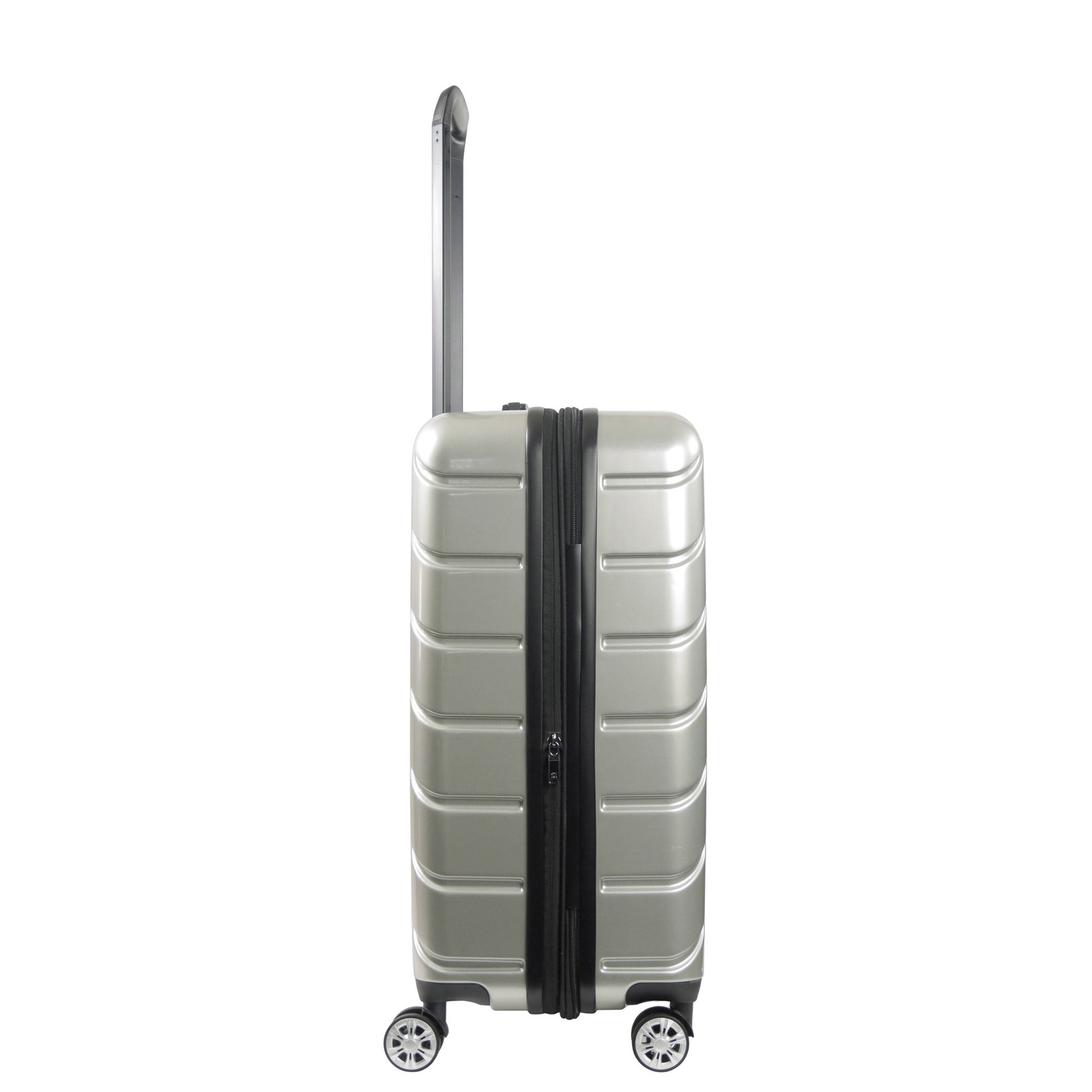 Velocity 27 Inch Rolling Luggage, Hardshell Suitcase with Spinner Wheels, Siliver
