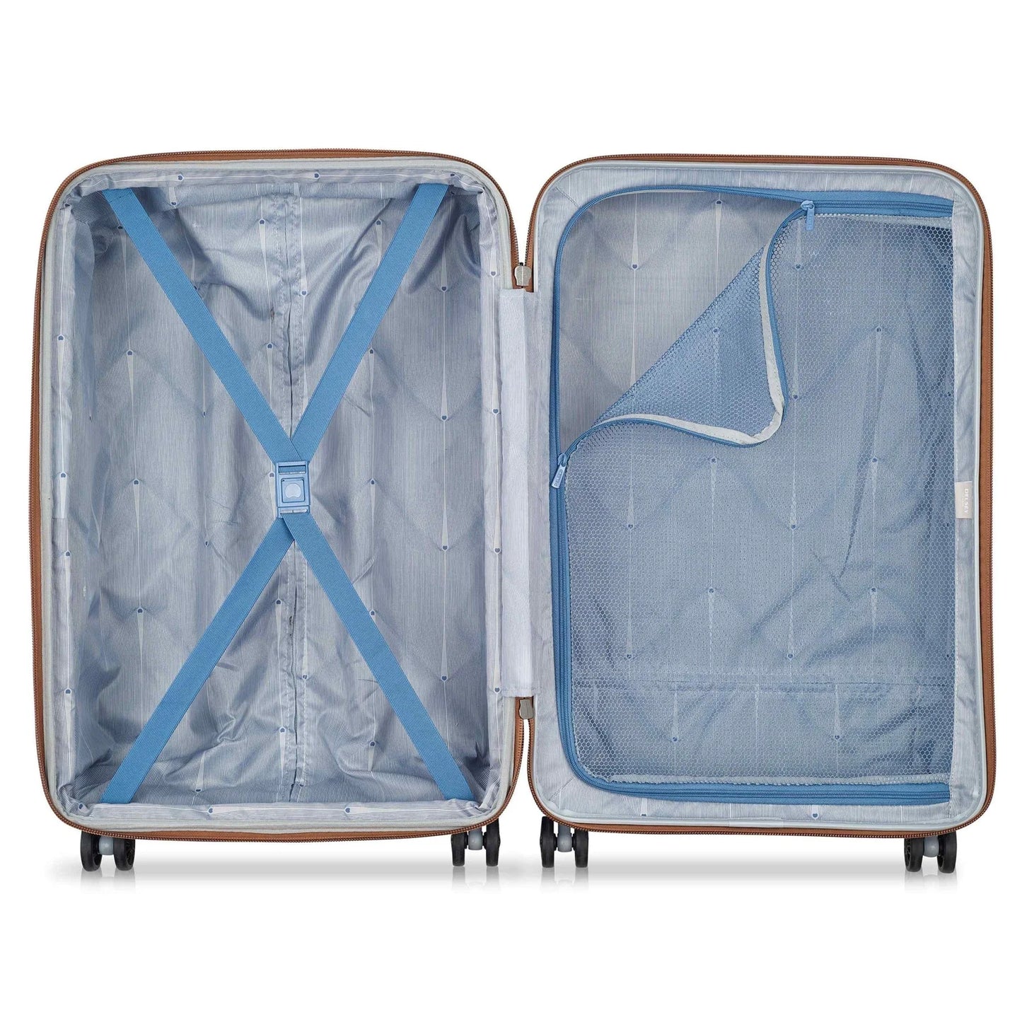 DELSEY PARIS Freestyle 24" Medium Checked Expandable Spinner Luggage, Platinum