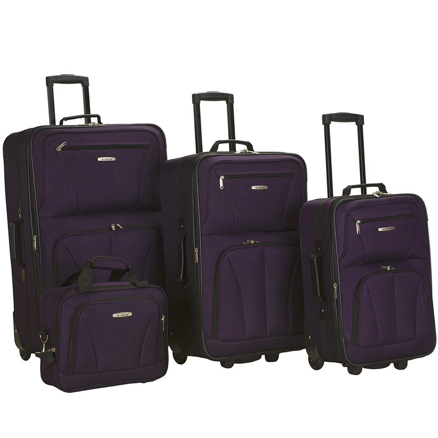Rockland Luggage Journey 4 Piece Softside Expandable Luggage Set, F32